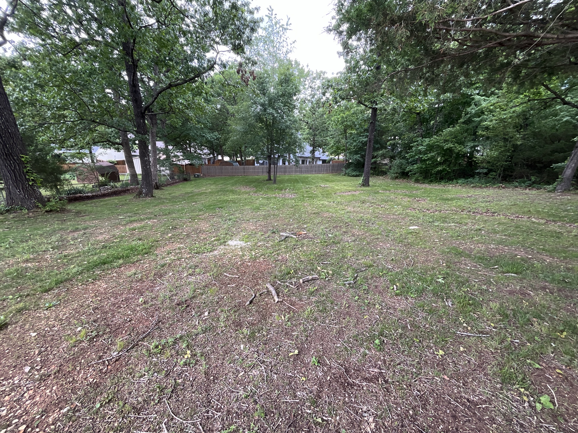 Fence line before — bare eroded ground along fence